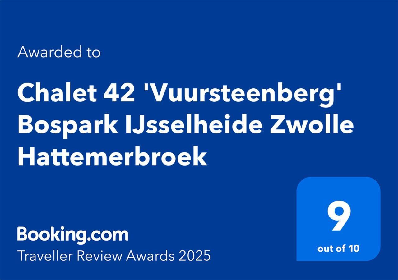 Chalet 42 'Vuursteenberg' Bospark Ijsselheide Zwolle Hattemerbroek Exteriér fotografie